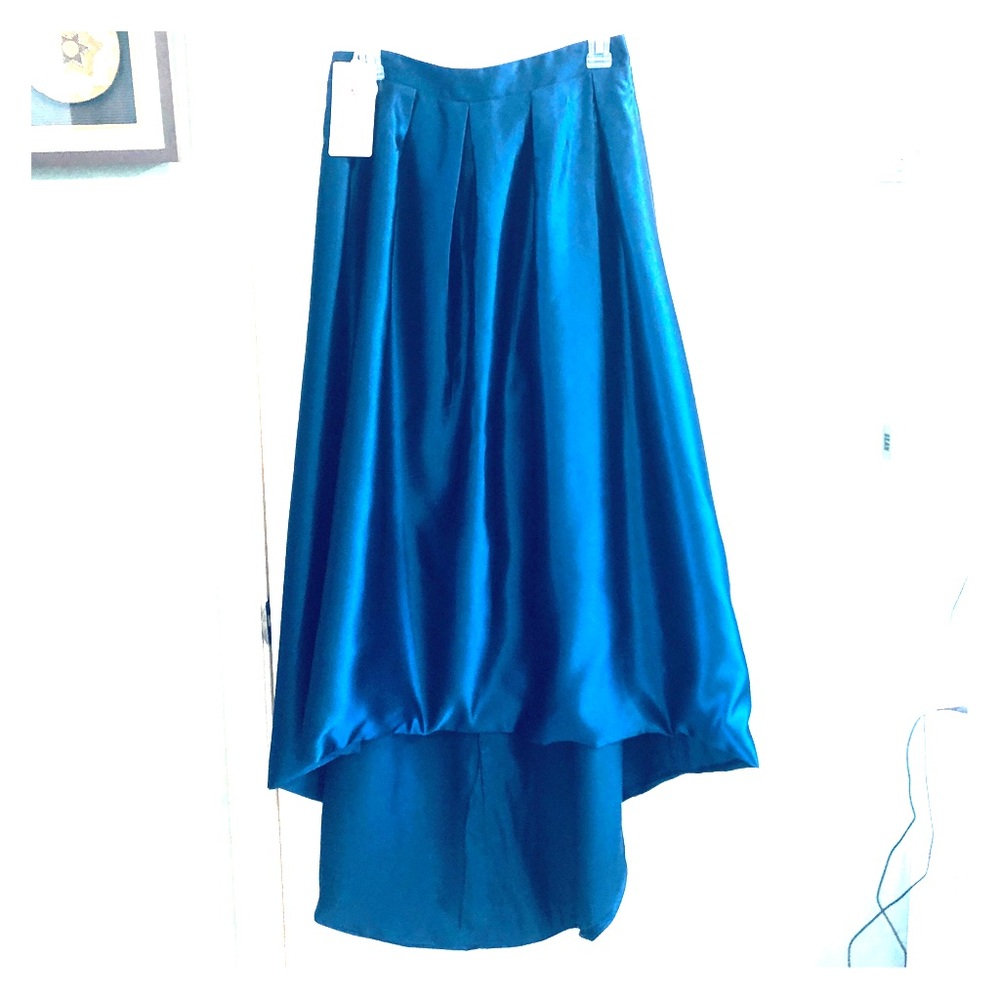 Size 8 high low blue skirt